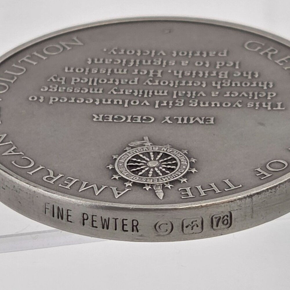 Emily Geiger The Great Women of the American Revolution Bicentennial Medals - Picture 3 of 3
